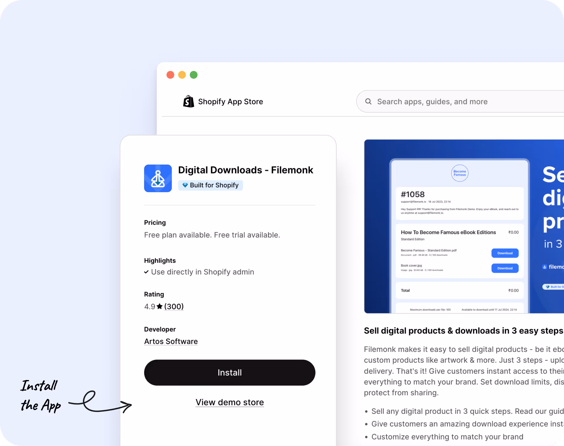Image showing how to install flemonk